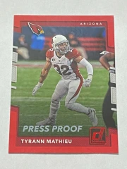 2017 Panini Donruss Football Red Press Proof #37 Tyrann MATHIEU